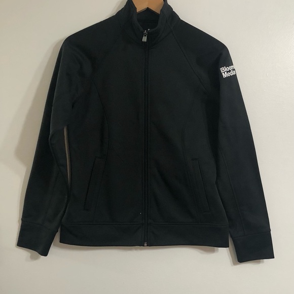 Women’s sweater  jacket smock neck zip up four pockets black. S/P - Picture 1 of 7